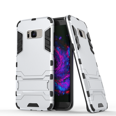 

Серебряный Slim Robot Armor Kickstand Ударопрочный жесткий корпус из прочной резины для SAMSUNG GALAXY S8 Plus