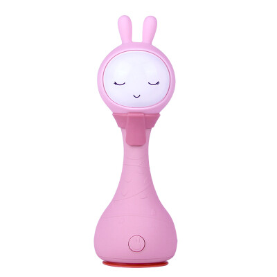 

fire fire rabbit children's intelligent electronic rattles baby toys ears can bite the teeth of the silicone pacification music early education R1 pink