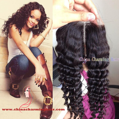 

Malaysian curly closure 4x4 fontal closure Malaysian deep curly virgin hair Top lace closure Deep Wave Swiss lace closure