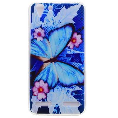 

Blue butterfly Pattern Soft Thin TPU Rubber Silicone Gel Case Cover for Lenovo Vibe K5/A6020