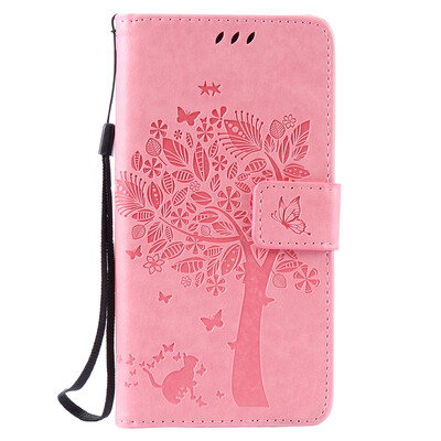 

Pink Tree Design PU кожа флип крышку кошелек карты держатель чехол для HUAWEI HONOR 5C