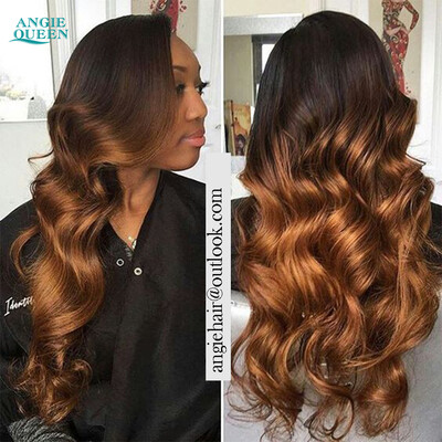 

Angie Queen Hair Products Ombre Brazilian Hair 4 Bundles Brazilian Virgin Hair Body Wave Ombre Human Hair Extension T 1b427