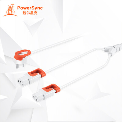

(PowerSync) MPCPTW9050 компьютерный шнур питания компьютера двухцветный антипроворот 90 градусов три штепселя на 180 градусов хвост под-два слова с оранжевым 5 метров