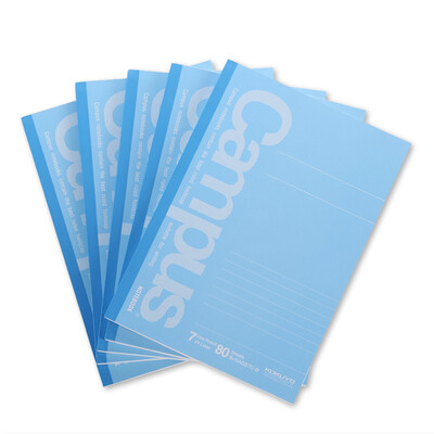 

KOKUYO Campus Office Notebook Notepad 7mm Line spacing 24 lines A5 80 pages 5 This equipment blue W-NA587C-B