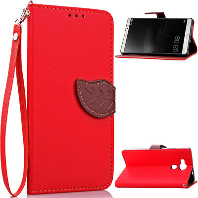 

Red Design PU Leather Flip Cover Wallet Card Holder Case for Huawei Mate 8