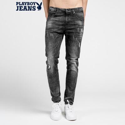 

Playboy PLAYBOYJEANS классический стильный Slim джинсы мужские брюки британского ветра 71104004 Ma серый 36
