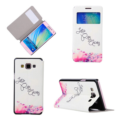 

Lets Run Design PU Leather Flip Cover Wallet Card Holder Case for Samsung Galaxy A3