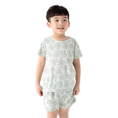 Yu Zhaolin YUZHAOL boys T-shirt children's short-sleeved shorts suit M426625 forest interesting 120 yards