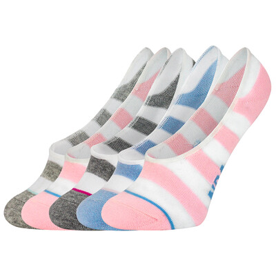 

Jingdong Supermarket] NBA socks ladies fashion stripes shallow mouth stealth boat socks spring and summer fall leisure cotton silicone anti-off socks 5 double