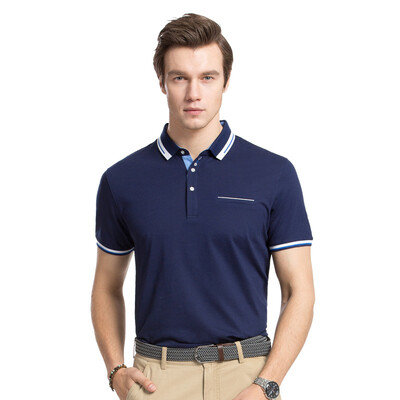 

Camel (CAMEL) men's fashion solid color lapel business casual cotton short-sleeved T-shirt X7B265167 dark red XXL