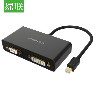 

Green UGREEN Mini DP to HDMI VGA DVI triple converter mini dp lightning interface adapter Apple TV cable adapter black 10440
