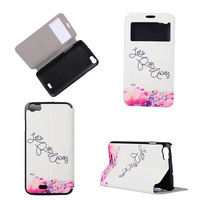 

Lets Run Design PU Leather Flip Cover Wallet Card Holder Case for Wiko Lenny