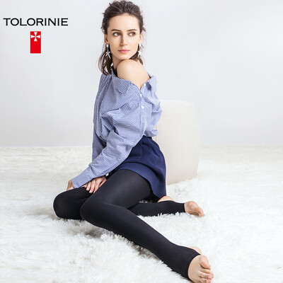 

TOLORINIE pantyhose 380D slender waist waist machine function ring light pressure foot tights over and over thick warm down the backing socks [1 double] K1181C9999