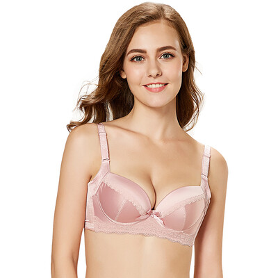 

City beauty women&39s bra lace lace gather close milk hit color stitching underwear 2B7111 powder 70A