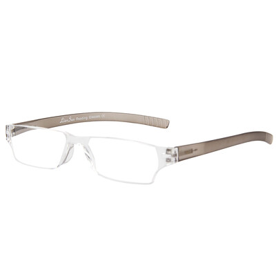 

Love LianSan reading glasses meneless frame transparent transparent glasses glasses old glasses 2020 100 degrees brown