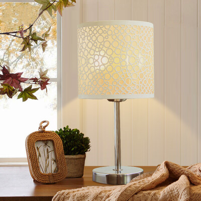 

Jingdong Supermarket for the first time rain pattern modern simple table lamp metal iron TD1001 white