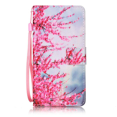 

Plum Blossom Design PU Leather Flip Cover Wallet Card Holder Case for Sony Xperia X