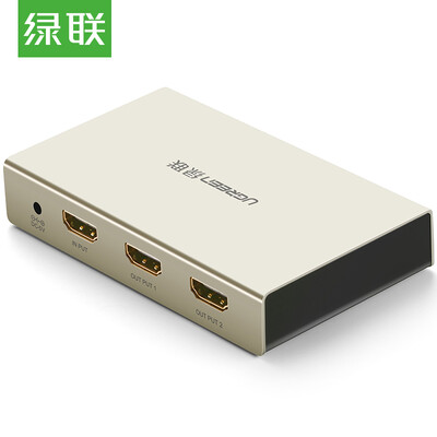 

Зеленый (UGREEN) Разветвитель HDMI во второй из 1 на 2 выхода 2K * 4K цифровой видеовыключатель с высоким разрешением, разделенный на два компьютера, затем телевизионная проекция 40276