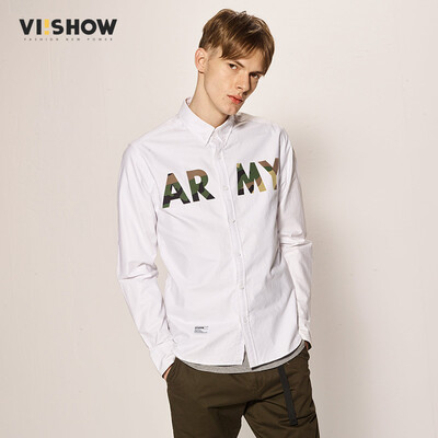

Viishow men shirt spring fashion letter printting