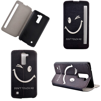 

Naughty Smile Design PU Leather Flip Cover Wallet Card Holder Case for LG K10