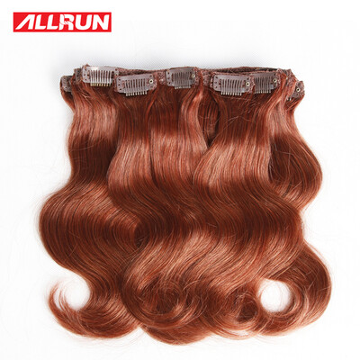 

Real Human Hair Clip In Extensions Body Wave 112g Brazilian Clip In ins #33 Full Head Clip in Human Hair Extensions 6pcs