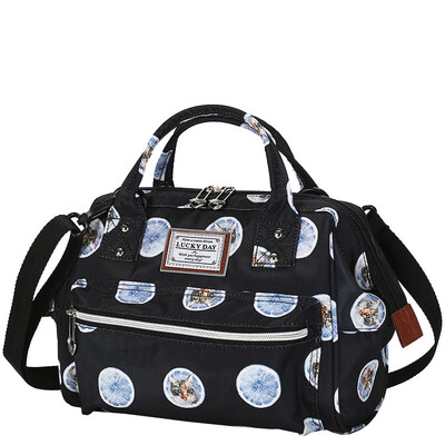 

MOMOgirl Модная одежда плеча сумка кошки нейлон ожерелье холст плеча сумка ультра легкий водонепроницаемый сумка для отдыха M4702 черный Quad