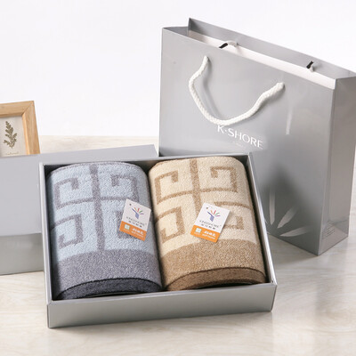

Gold towels towels two home textile&clothing gift boxed business labor insurance buy red bag blue blue 110g Article 74 33cm