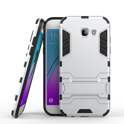 

Серебряный Slim Robot Armor Kickstand Ударопрочный жесткий корпус из прочной резины для SAMSUNG GALAXY A5 2017/A520