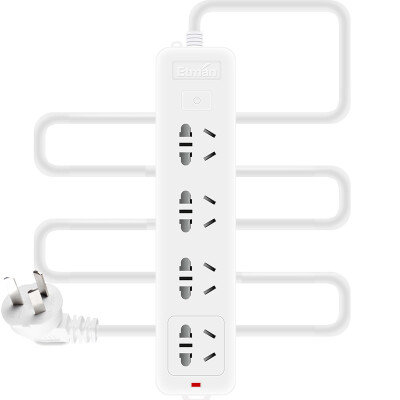 

Interman (Etman) 3 meters small six overload protection socket twenty-three with switch wiring board porous multi-purpose plug-in wiring board drag line board