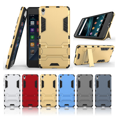 

Gold Slim Robot Armor Kickstand Shockproof Hard Rugged Rubber Back Case For SONY Xperia E5