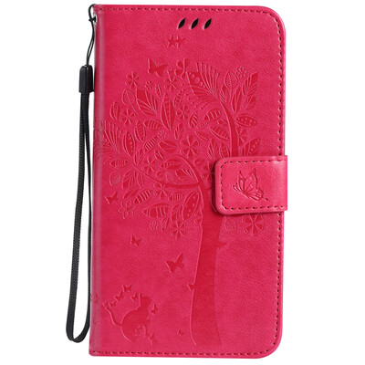

Rose Tree Design PU Leather Flip Cover Wallet Card Holder Case for SAMSUNG J710