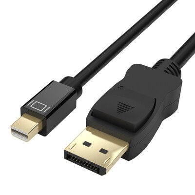 

QIC MTDP4-20-BK MiniDP to DP adapter mini DisplayPort male connector to the public connector HD interface cable Apple MacBook lightning interface 4K HD 2 meters
