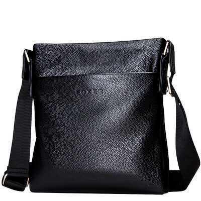 

Gold fox (FOXER) male bag shoulder Messenger bag head layer of leather men's business leisure vertical section briefcase 828014F1A black