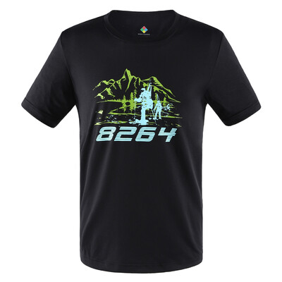 

8264 outdoor men's comfortable breathable quick-drying round neck short sleeve T-shirt comfortable quick-drying clothes K7S222543 dark blue