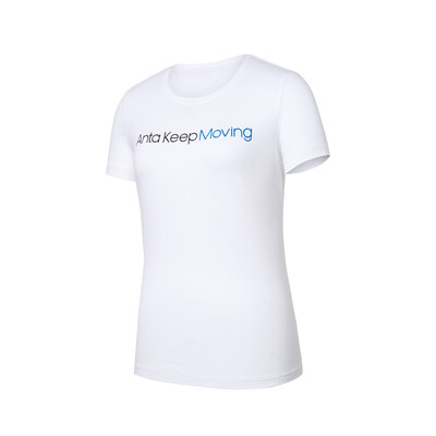 

ANTA ANTA Women 16728166 Sports leisure short-sleeved sweater pure white -1 S female 160