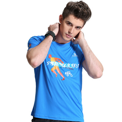 

Camel CAMEL short-sleeved sports T-shirt men&women couples models round neck comfortable comfortable moisture drying clothes C7S2U7307 color blue XXL