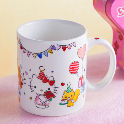 

HELLO KITTY Ceramic Cup Coffee Cup Happy Birthday Card Cup 340ml H5045-G273 White