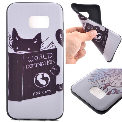 

Cat Pattern Soft Thin TPU Rubber Silicone Gel Case Cover for Samsung GALAXY S7 Plus