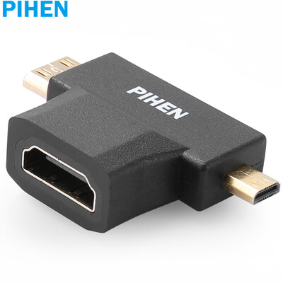 

PIHEN PH-ZHX050 HDMI adapter three-in-one Mini HDMI to HDMI Micro HDMI to HDMI cable converter mobile phone flat panel HD converter