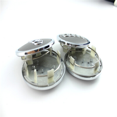 

4×69mm Alloy Wheel Center Caps for AUDI Gray and Silver style Wheel centre Hub