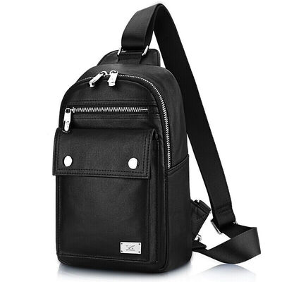 

Seven wolves (SEPTWOLVES) men's chest bag waterproof Korean fashion business leisure pockets Oxford cloth shoulder diagonal package black B0800352-601