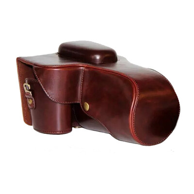 

Ранчо EM-217 SLR Камера Чехол Защитный чехол Кожаный чехол SLR Incoated Leather Coffee Canon 7D / 7DII + 18-135 / 15-85 Объектив