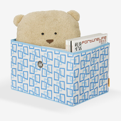

Hui Lok дом хранение box Lubi Ke цвет хранение ткань перекачка большой отделка коробка синий + белый 66049-1