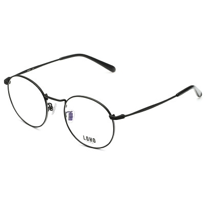 

LOHO glasses life myopia glasses frame female models large frame retro round frame optical frames male models LH2122 piano black