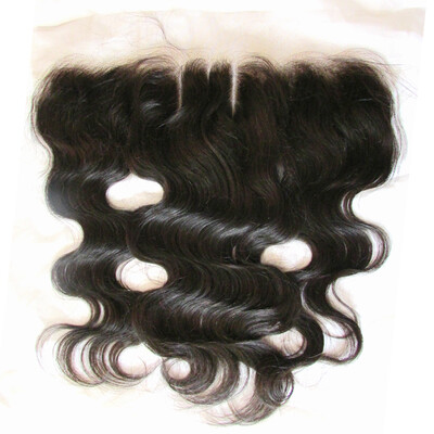 

QDKZJ 13X4 Brazilian Body Wave Lace Frontal Closure Bleached Knots Virgin Human Hair Full Lace Frontal Piece Baby Hai