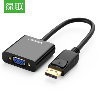 

Зеленый (UGREEN) Конвертер DP в VGA Displayport на VGA female HD конвертер для ПК доступ к компьютеру TV / проектор видеоадаптер черный 20415
