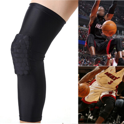 

MyMei Sprots Honeycomb Pad Antislip Basketball Leg Knee Long Sleeve Protector Gear