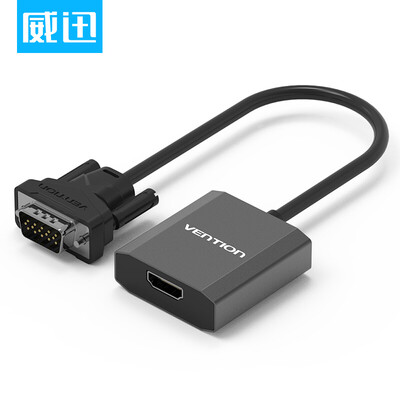 

Vense VGA to HDMI Converter with Audio HD Video Adapter Cable Adapter Computer Connection TV Monitor Projector Line 015m Black ACEB0
