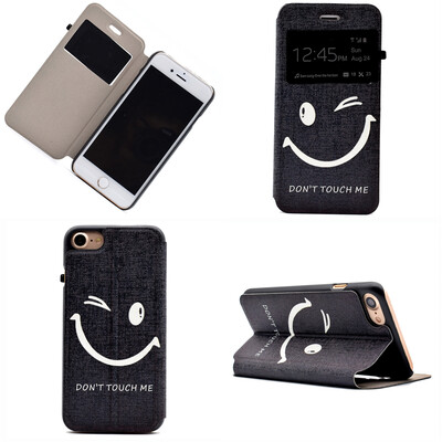 

Naughty Smile Design PU Leather Flip Cover Wallet Card Holder Case for Apple iPhone 7