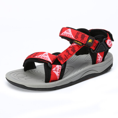 

Camel (CAMEL) outdoor couple models beach shoes men and women anti-skid magic sticks comfortable sandals female A72162609 red 39